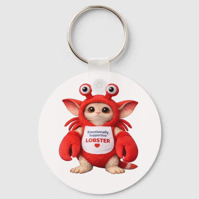 Porte-clés homard émotionnellement solidaire (Recto)