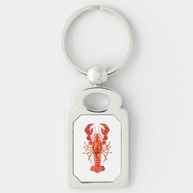 Porte-clés Homard polygonal rouge (Devant)