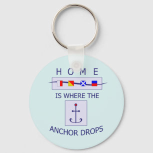Porte-clés Home at Anchor Boater Key Chain