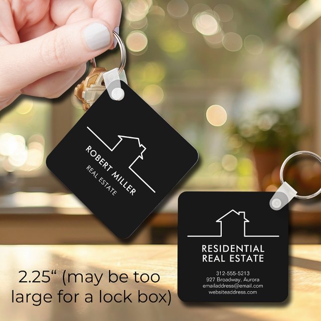 Porte-clés Home Real Estate Realtor Promotional (2.25" Home Real Estate Realtor Promotional Keychain (may be too large for a lock box))