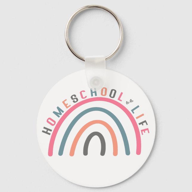 Porte-clés Homeschool Life Rainbow (Recto)