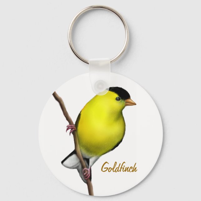 Porte-clés Homme Américain Goldfinch Porte - clé d'oiseaux (Recto)