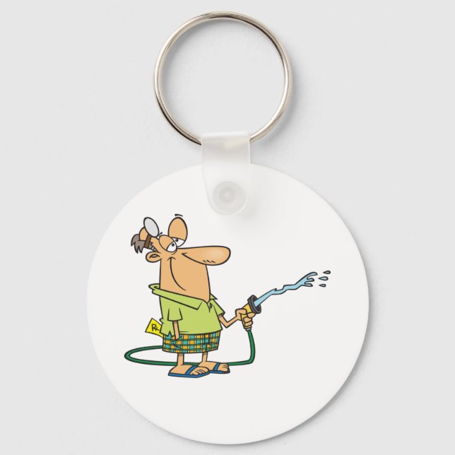 Porte-clés Homme Avec Un Trou De Jardin (Recto)