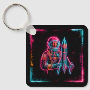 Porte-clés Homme de fusée astronaute Art