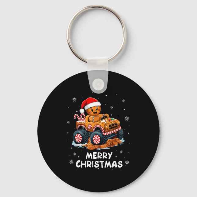 Porte-clés Homme en pain d'épice de Monster Truck Funny Merry (Recto)