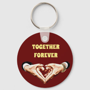 Porte-clés Homme femmes couples mains en forme de coeur amour
