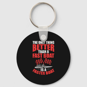 Porte-clés Homme pilote de bateau de course de dragage conduc