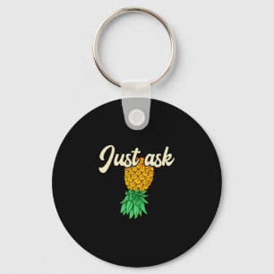 Porte-clés Homme vintage tête en bas pineapple discrète deman