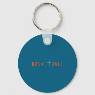 Porte-clés Hommes Femmes Chrétien Jésus Basket-ball Croix 1