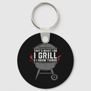 Porte-clés Hommes Je Grille Et Je Connais Des Choses Drôle Bb
