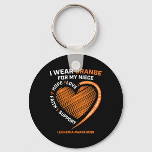 Porte-clés Hommes Je Porte De L'Orange Pour Ma Sensibilisatio