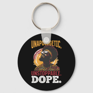 Porte-clés Hommes noirs sans excuses. Inarrêtable. Drogue. H