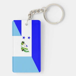Porte-clés honduras guatemala pays demi-drapeau