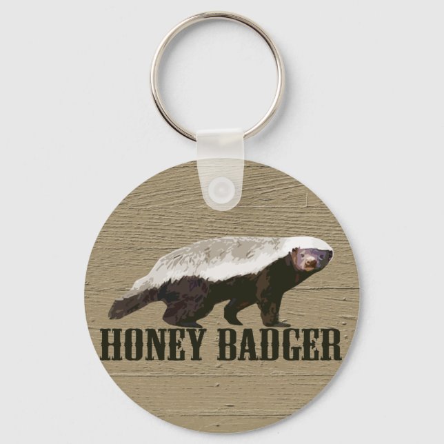 Porte-clés Honey Badger Wild Animal (Recto)