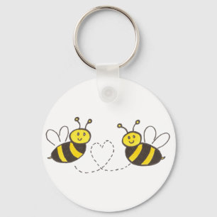 Porte-clés Honey Bees with Heart
