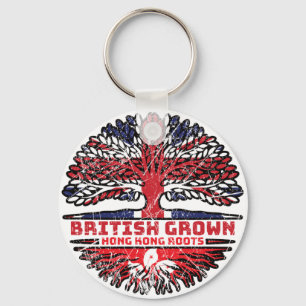 Porte-clés Hong Kong Uk United Kingdom British Tree Roots