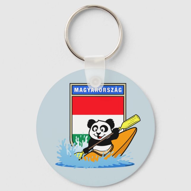 Porte-clés Hongrie Kayaking Panda (Recto)