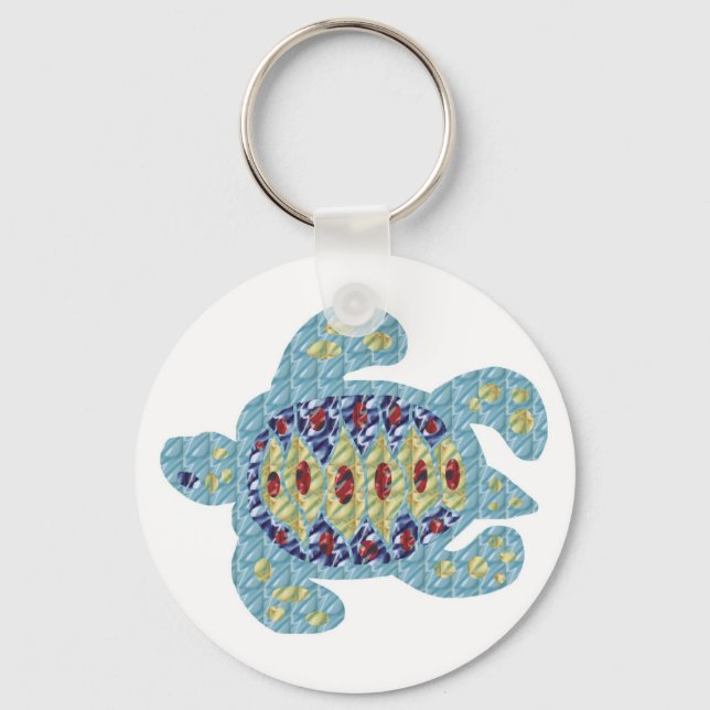 Porte-clés Honu (tortue de mer) de tuile porte - clé (Recto)