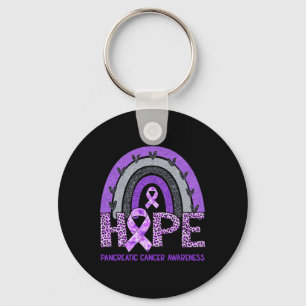 Porte-clés Hope Leopard Arc-en-ciel Pancréatique Cancer Sensi
