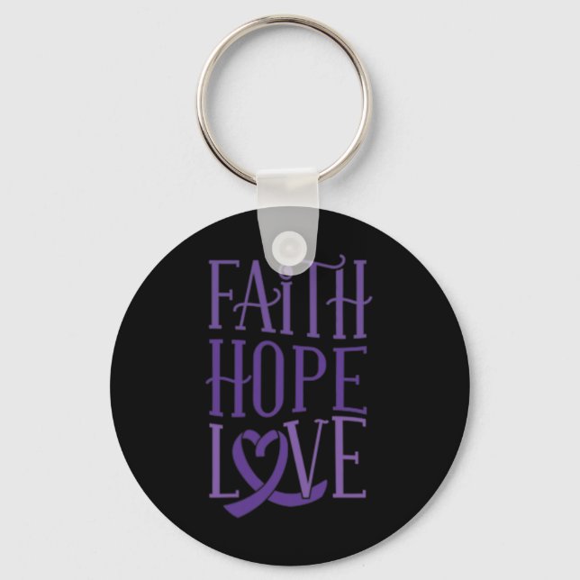 Porte-clés Hope Love - Fibromyalgia Sensibilisation Support P (Recto)