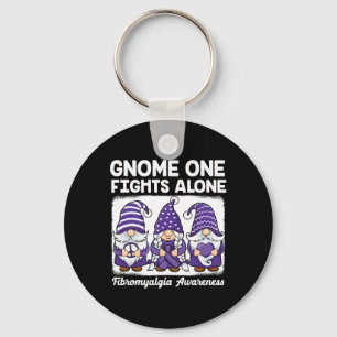 Porte-clés Hope Love Gnomes Purple Ribbon Fibromyalgia Award