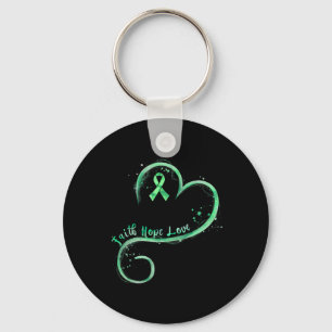 Porte-clés Hope Love Green Ribbon Sensibilisation à la santé