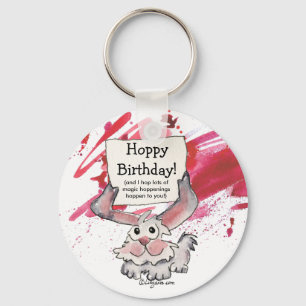 Porte-clés Hoppy Birthday Cute Personnalisé Keychains