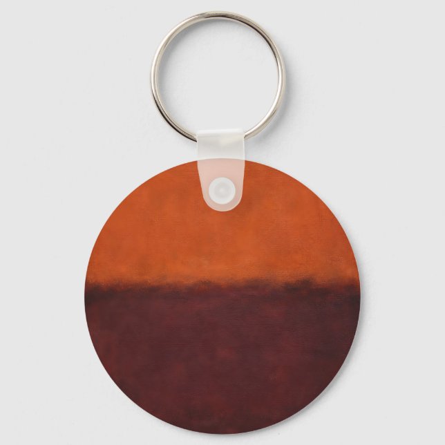 Porte-clés Horizon Abstrait Orange Brûlé (Recto)