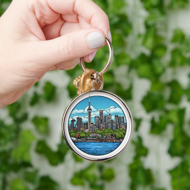 Porte-clés Horizon de Toronto avec la Tour CN (Main)