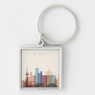 Porte-clés Horizon de ville de Cologne, Allemagne  