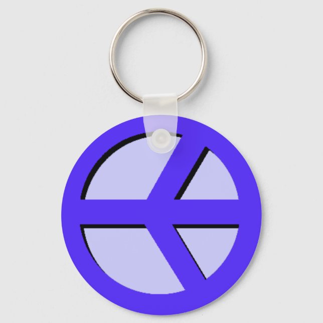Porte-clés Horizontal Peace (Blue) Keychain (Recto)