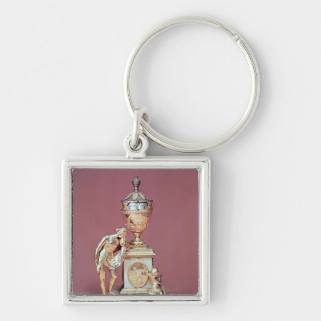 Porte-clés Horloge-coque, marbre et chrysocale de Vénus (Devant)