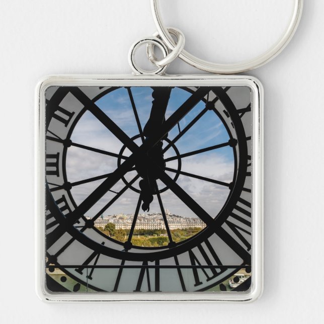 Porte-clés Horloge géante en verre au Musée d'Orsay - Paris (Devant)