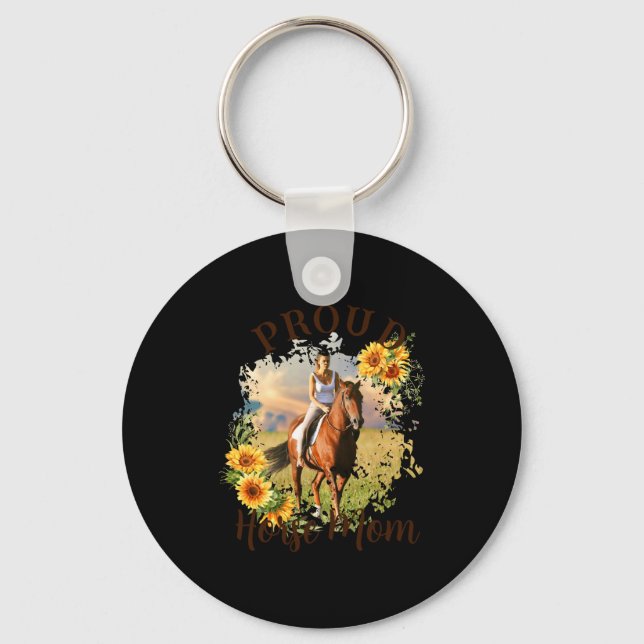 Porte-clés Horse Pet Photo Text Sunflower Accent T Shirt  (Recto)
