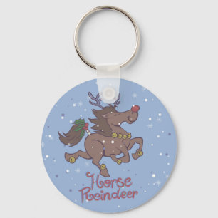 Porte-clés Horse reindeer cartoon illustration