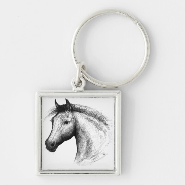 Porte-clés Horse:  White (Devant)
