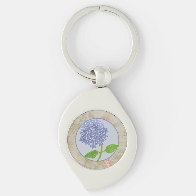 Porte-clés Hortensie (Devant)