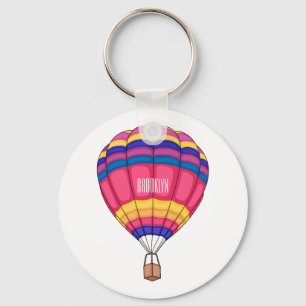 Porte-clés Hot air balloon cartoon illustration