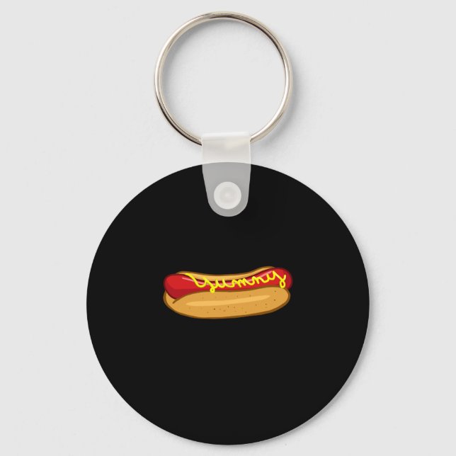 Porte-clés Hot dog funny hot dog lover performance  (Recto)