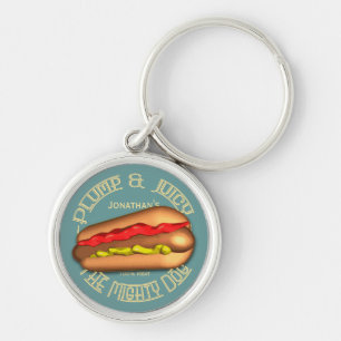 Porte-clés Hot dog puissant de chien personnalisé