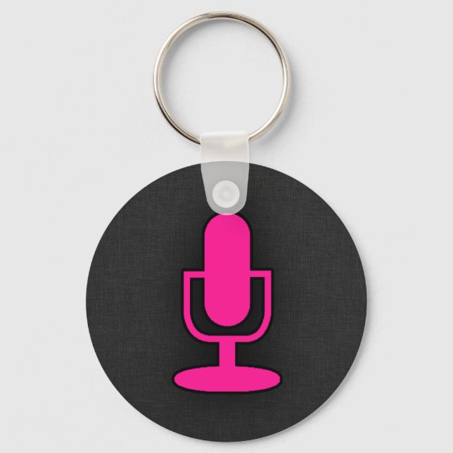 Porte-clés Hot Pink Microphone (Front)