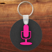 Porte-clés Hot Pink Microphone (Front)