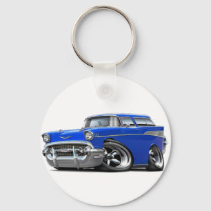 Porte-clés Hot rod 1957 de bleu de nomade de Chevy