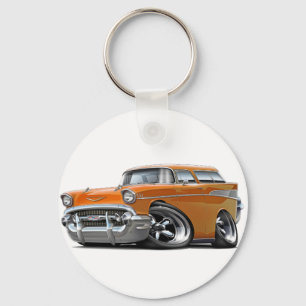 Porte-clés Hot rod 1957 d'orange de nomade de Chevy