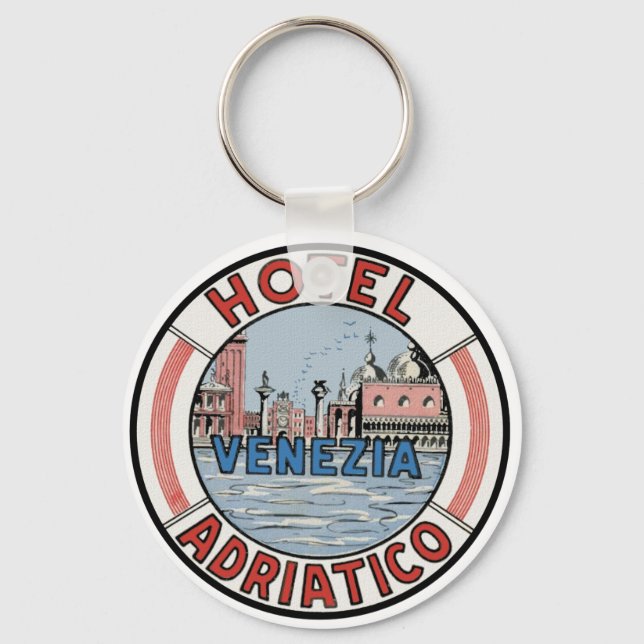 Porte-clés Hotel Adriatico à Venise (Recto)