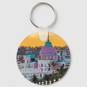 Porte-clés Hôtel de luxe célèbre Hotel Negresco à Nice France