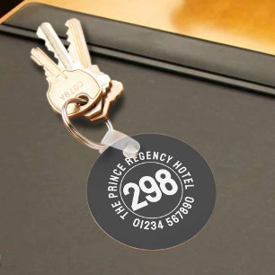 Porte-clés Hotel Room Key Fob avec numéro de chambre