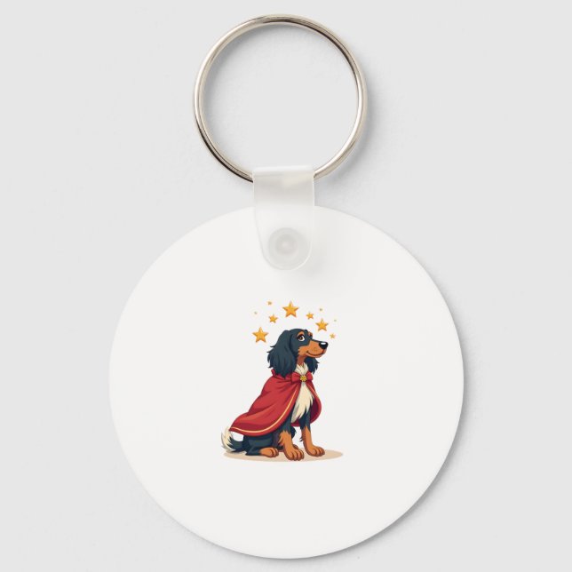 Porte-clés Hound afghane Elegant Noel (Recto)