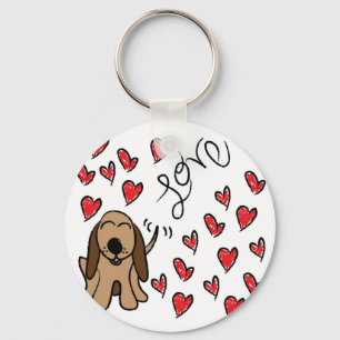 Porte-clés Hound Dog Love
