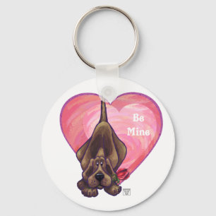Porte-clés Hound Dog Valentine's Day